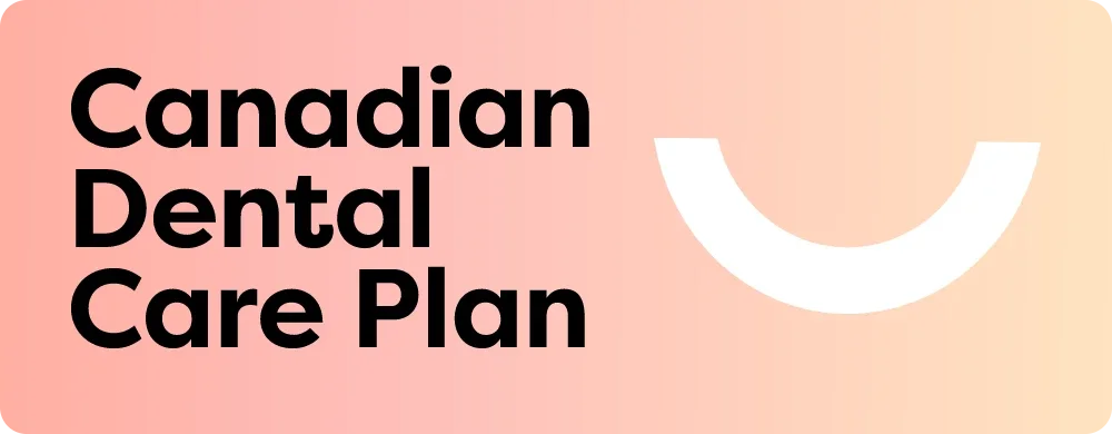 Canadian Dental Care Plan pink program graphic